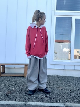 「アイテム（シャツ/ブラウス）」を使った、minakoさん（レディース・160cm）の秋コーディネート