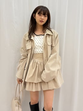 「アイテム（ブルゾン）」を使った、FUUKAさん（レディース・148cm）の夏コーディネート
