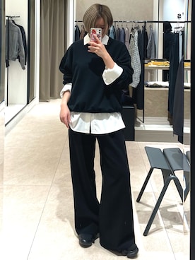 「Lui's（ルイス）のアイテム（シャツ/ブラウス）」を使った、mana.さん（レディース・160cm）の秋コーディネート