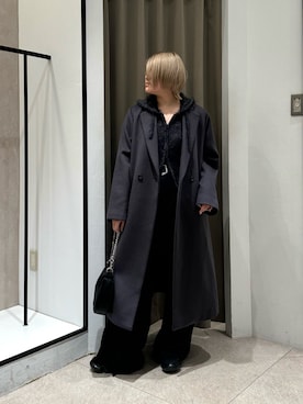 「アイテム（チェスターコート）」を使った、mana.さん（レディース・160cm）の秋コーディネート