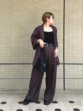 「アイテム（テーラードジャケット）」を使った、ishidamanaさん（レディース・160cm）の夏コーディネート