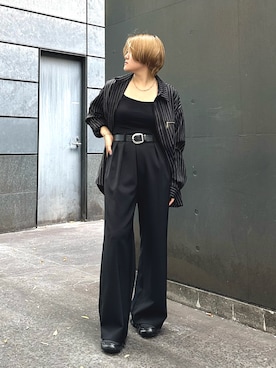 「Lui's（ルイス）のアイテム（シャツ/ブラウス）」を使った、mana.さん（レディース・160cm）の秋コーディネート