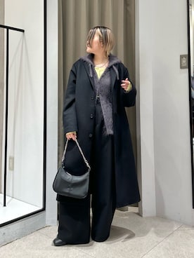 「アイテム（チェスターコート）」を使った、mana.さん（レディース・160cm）の冬コーディネート