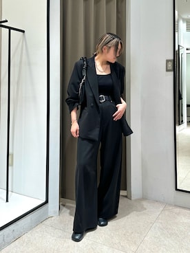 「アイテム（ベルト）」を使った、mana.さん（レディース・160cm）の秋コーディネート