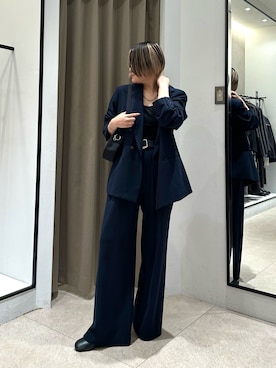 「アイテム（ベルト）」を使った、mana.さん（レディース・160cm）の秋コーディネート