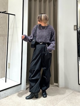 「アイテム（ベルト）」を使った、mana.さん（レディース・160cm）の秋コーディネート