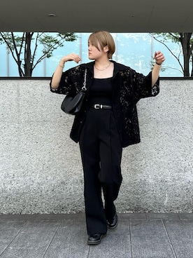「アイテム（スラックス）」を使った、ishidamanaさん（骨格ストレート・レディース・160cm）の夏コーディネート