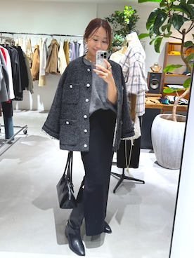 河原実以子さん（レディース・162cm）の秋コーディネート