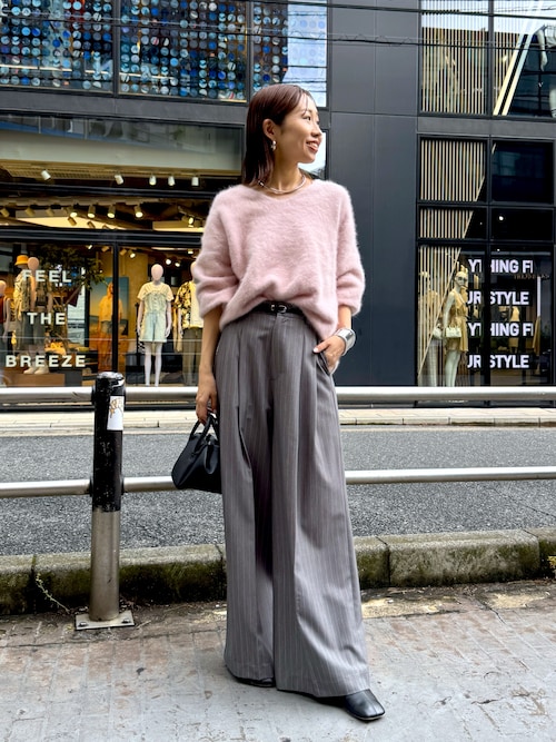 2023AW【loungedress】FURカシミヤ2WAYニットカーディガンF