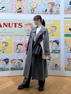 「アイテム（チェスターコート）」を使った、ayu.  さん（レディース・169cm）の秋コーディネート
