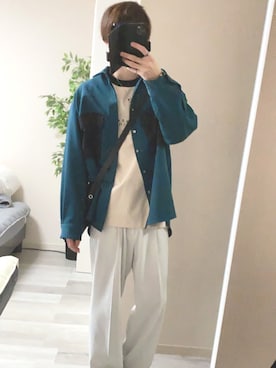 「CULLNI（クルニ）のアイテム（ブルゾン）」を使った、kuroneさん（メンズ・168cm）の秋コーディネート