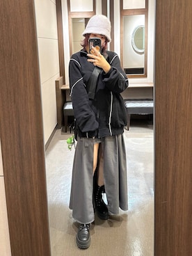 「PBLIM（ページボーイリム）のアイテム（アクセサリー）」を使った、まいてぃさん（レディース・158cm）の秋コーディネート