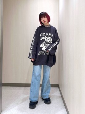 「JEANASIS（ジーナシス）のランダムアウトソールスニーカー/968688（スニーカー）」を使った、まいてぃさん（レディース・158cm）の春コーディネート