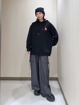 「アイテム（ニットキャップ/ビーニー）」を使った、まいてぃさん（レディース・158cm・20代）の秋コーディネート