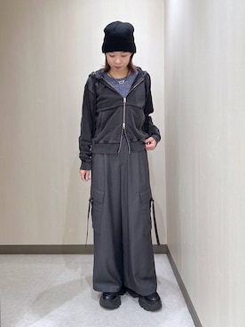 「アイテム（パーカー）」を使った、まいてぃさん（レディース・158cm・20代）の秋コーディネート