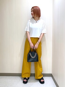 「PBLIM（ページボーイリム）のPAGEBOYLIM/カツラギスケーターパンツ（その他パンツ）」を使った、まいてぃさん（レディース・158cm）の夏コーディネート