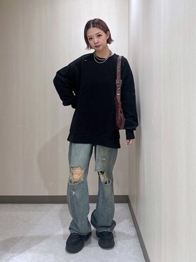 「アイテム（スウェット）」を使った、まいてぃさん（レディース・158cm・20代）の秋コーディネート