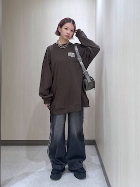 「アイテム（スウェット）」を使った、まいてぃさん（レディース・158cm・20代）の秋コーディネート