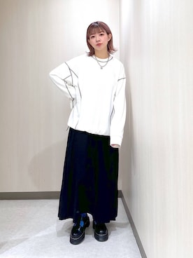 「PBLIM（ページボーイリム）のアイテム（アクセサリー）」を使った、まいてぃさん（レディース・158cm）の秋コーディネート