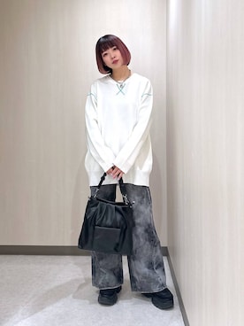 「JEANASIS（ジーナシス）のランダムアウトソールスニーカー/968688（スニーカー）」を使った、まいてぃさん（レディース・158cm）の春コーディネート