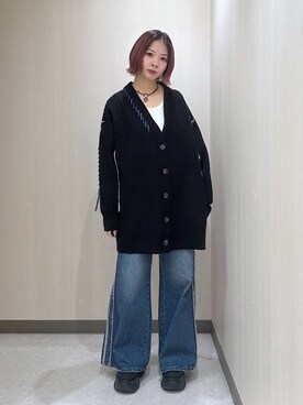 「JEANASIS（ジーナシス）のランダムアウトソールスニーカー/968688（スニーカー）」を使った、まいてぃさん（レディース・158cm）の秋コーディネート