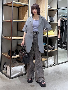 「PAGEBOY（ページボーイ）のアイテム（サンダル）」を使った、まいてぃさん（レディース・158cm）の夏コーディネート