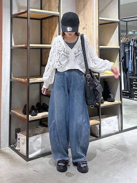 「PAGEBOY（ページボーイ）のアイテム（サンダル）」を使った、まいてぃさん（レディース・158cm）の夏コーディネート
