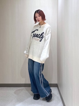 「JEANASIS（ジーナシス）のランダムアウトソールスニーカー/968688（スニーカー）」を使った、まいてぃさん（レディース・158cm）の秋コーディネート