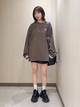 「PAGEBOY（ページボーイ）の【ステンレス素材】ロングボールチェーンネックレス（ネックレス）」を使った、まいてぃさん（レディース・158cm）の夏コーディネート