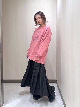 「アイテム（スウェット）」を使った、まいてぃさん（レディース・158cm・20代）の春コーディネート