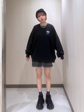 「アイテム（スウェット）」を使った、まいてぃさん（レディース・158cm・20代）の夏コーディネート