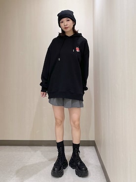 「アイテム（ニットキャップ/ビーニー）」を使った、まいてぃさん（レディース・158cm）の秋コーディネート