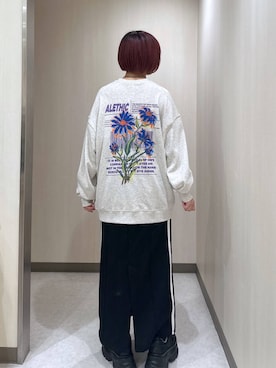 「アイテム（スウェット）」を使った、まいてぃさん（レディース・158cm・20代）の夏コーディネート
