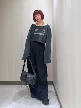 「JEANASIS（ジーナシス）のランダムアウトソールスニーカー/968688（スニーカー）」を使った、まいてぃさん（レディース・158cm）の秋コーディネート