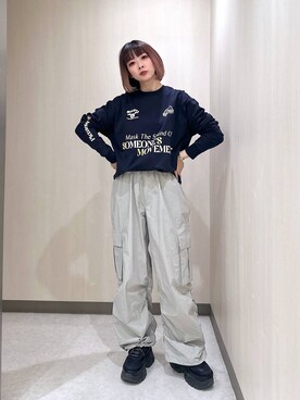 「JEANASIS（ジーナシス）のランダムアウトソールスニーカー/968688（スニーカー）」を使った、まいてぃさん（レディース・158cm）の春コーディネート