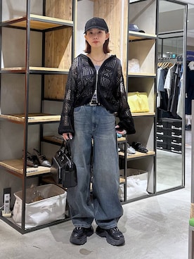 「PAGEBOY（ページボーイ）のプラットチャンキースニーカー（スニーカー、ブラック系）」を使った、まいてぃさん（レディース・158cm）の春コーディネート