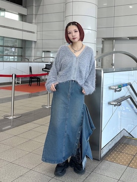 「JEANASIS（ジーナシス）のランダムアウトソールスニーカー/968688（スニーカー）」を使った、まいてぃさん（レディース・158cm）の秋コーディネート