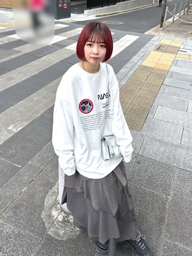 「アイテム（スウェット）」を使った、まいてぃさん（レディース・158cm・20代）の秋コーディネート