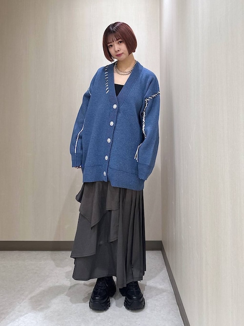 セール】Wフェイスネップステッチカーディガン（ニット/セーター