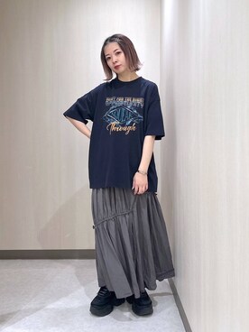 「JEANASIS（ジーナシス）のランダムアウトソールスニーカー/968688（スニーカー）」を使った、まいてぃさん（レディース・158cm）の春コーディネート