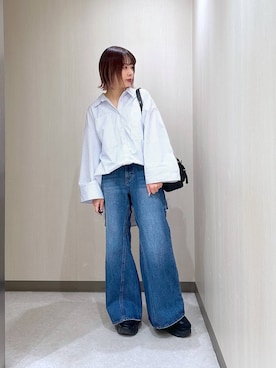 「JEANASIS（ジーナシス）のランダムアウトソールスニーカー/968688（スニーカー）」を使った、まいてぃさん（レディース・158cm）の春コーディネート