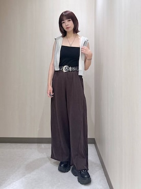 「アイテム（スウェットパンツ）」を使った、まいてぃさん（レディース・158cm・20代）の秋コーディネート