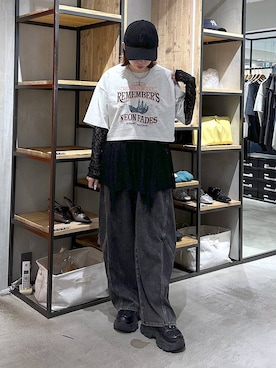 「PAGEBOY（ページボーイ）のアイテム（パンツ）」を使った、まいてぃさん（レディース・158cm）の春コーディネート