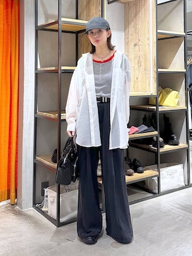 「PAGEBOY（ページボーイ）のプラットチャンキースニーカー（スニーカー、ブラック系）」を使った、まいてぃさん（レディース・158cm）の春コーディネート