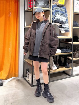 「アイテム（帽子）」を使った、まいてぃさん（レディース・158cm・20代）の冬コーディネート