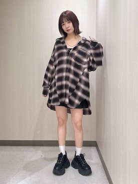 「PAGEBOY（ページボーイ）の【ステンレス素材】ロングボールチェーンネックレス（ネックレス）」を使った、まいてぃさん（レディース・158cm）の夏コーディネート