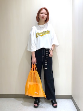 「ステッチ」｜まいてぃさん（レディース・158cm・20代）の夏コーディネート