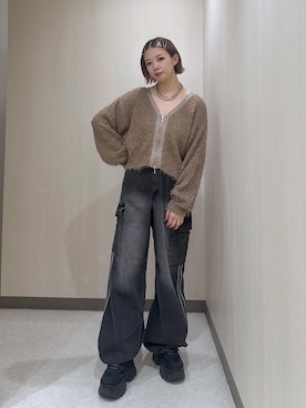 「JEANASIS（ジーナシス）のランダムアウトソールスニーカー/968688（スニーカー）」を使った、まいてぃさん（レディース・158cm）の秋コーディネート