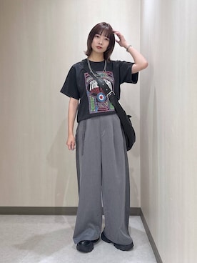 「PAGEBOY（ページボーイ）の【ステンレス素材】ロングボールチェーンネックレス（ネックレス）」を使った、まいてぃさん（レディース・158cm）の秋コーディネート