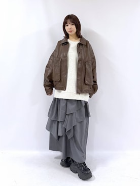 「アイテム（スウェット）」を使った、まいてぃさん（レディース・158cm・20代）の秋コーディネート